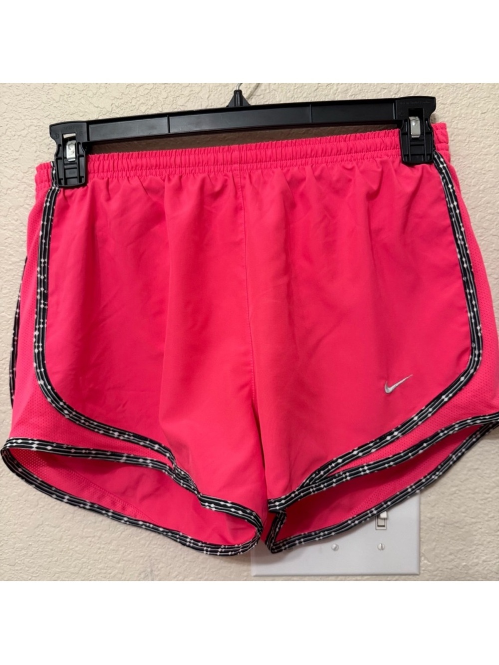 Nike Women's Pink Running Shorts with Contrast Trim medium